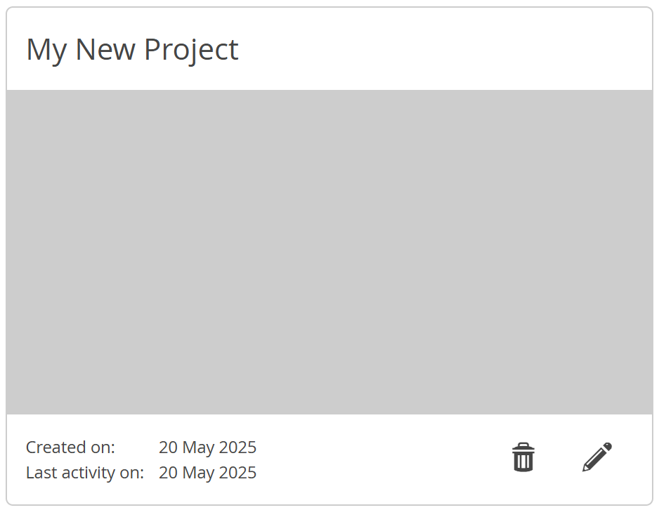 image shows CATMA project tile