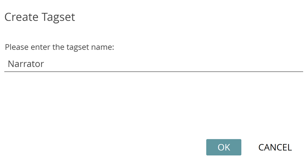 Image shows how to create a tagset in CATMA