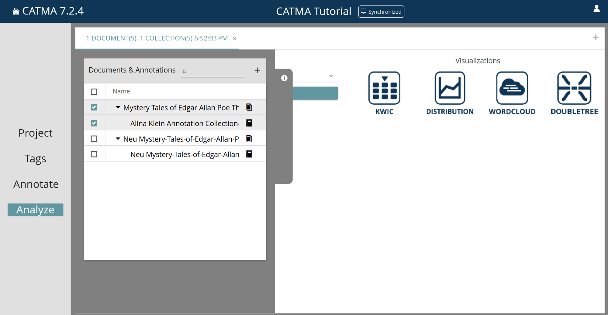image shows the gray drawer expanded in the Analyze Module to set Filters