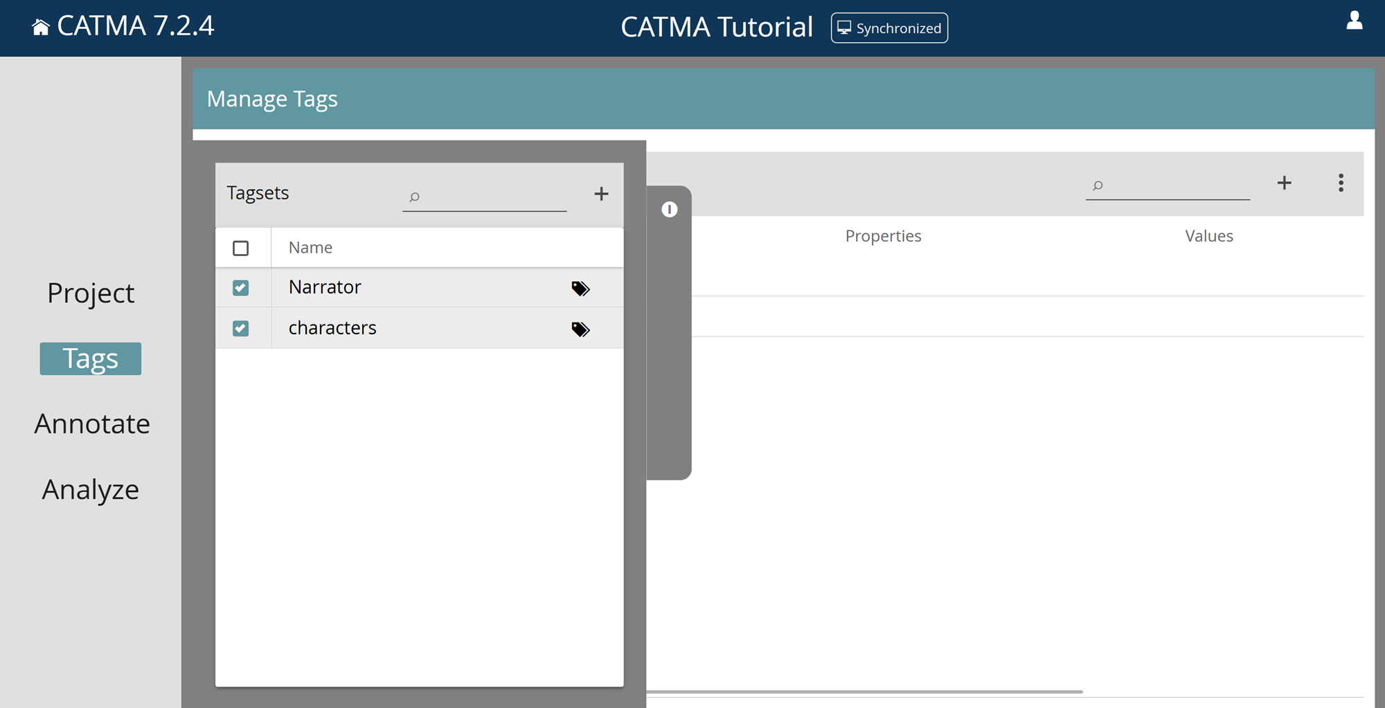 image shows the gray drawer expanded in the Annotate Module to set Filters